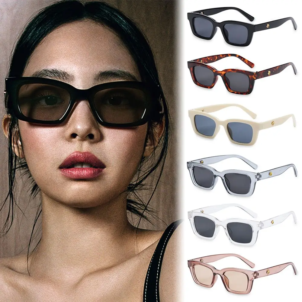 

Rectangle Sunglasses for Women Retro Driving Glasses 90s Vintage Fashion Narrow Square Frame UV400 Protection Eyeglasses