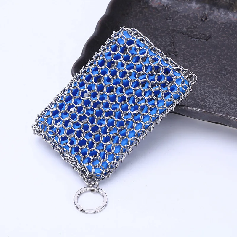 Кухонная чугунная щетка с одним кольцом чистящая скруббер из нержавеющей стали