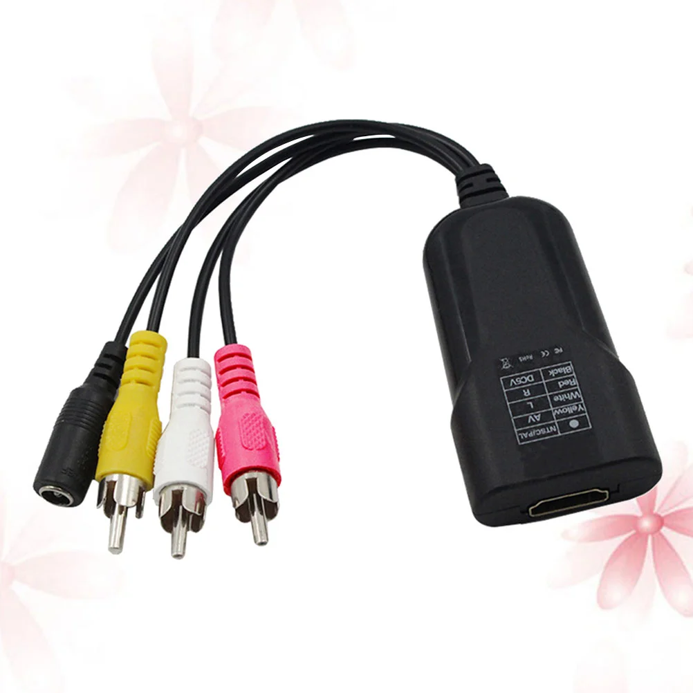 

to Composite RCA AV Video Converter Adapter Support 1080P (Black)