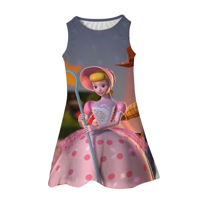 

3D Disney Toy Story Print Skirt for Girls,Dresses for Very Elegant Party,Children's Dress 2 to 14 Years Old Girl,Teenage Dress