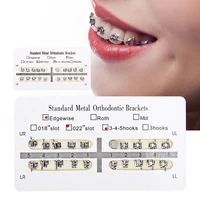 10 packs dental small mini metal teeth orthodontics treatment dentist brackets braces 022 slot 345 hooks tooth restoration tools