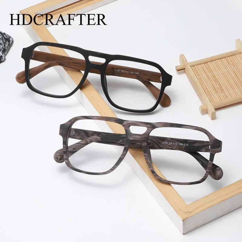 Очки HDCRAFTER деревянные большого размера оптические аксессуары для чтения при