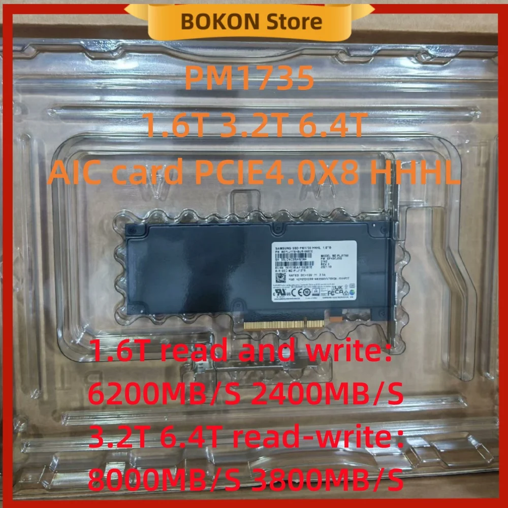 Фото Новая оригинальная карта PM1735 1,6 т 3,2 т 6,4 т HHHL PCIE4.0 AIC Enterprise Solid State для Samsung для Dell HP SSD №2