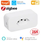 Смарт-розетка Zigbee с поддержкой Wi-Fi, 16 А