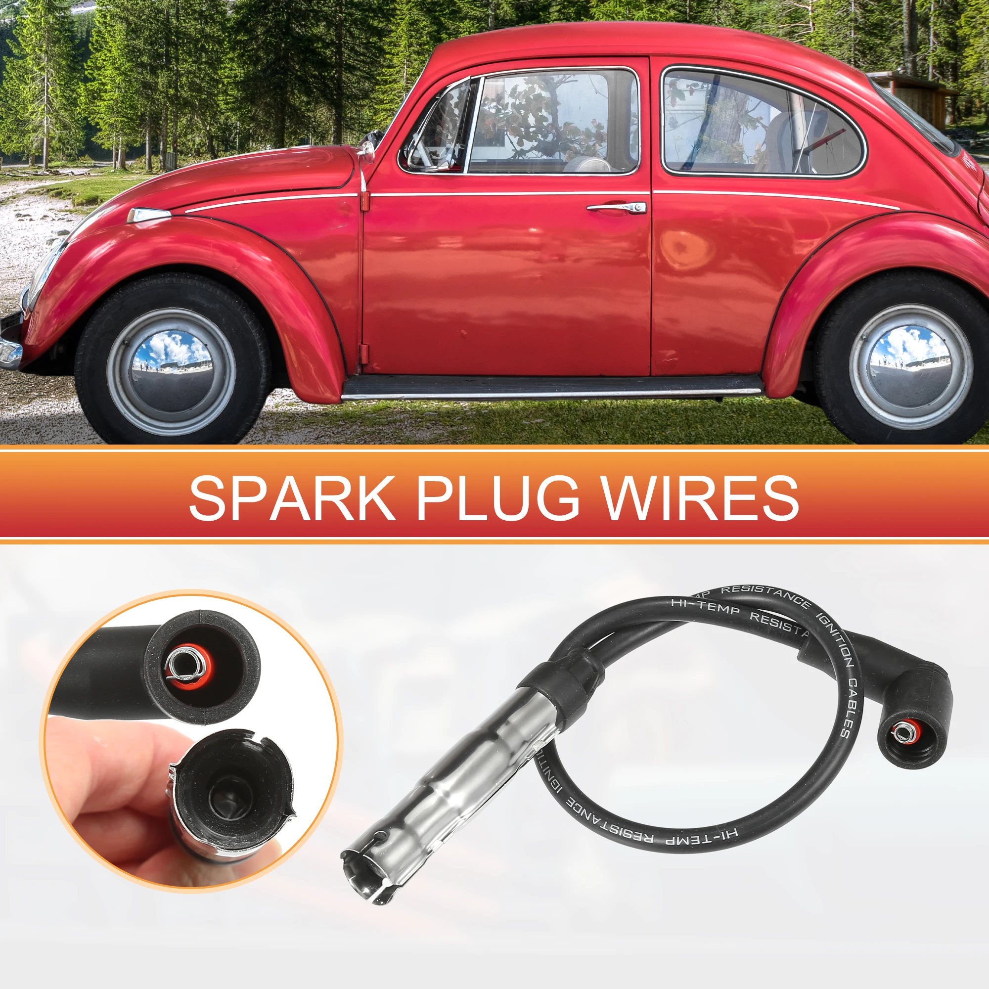 UXCELL 4 шт. Свеча зажигания провод Модель № 06a905430j для VW Beetle Golf