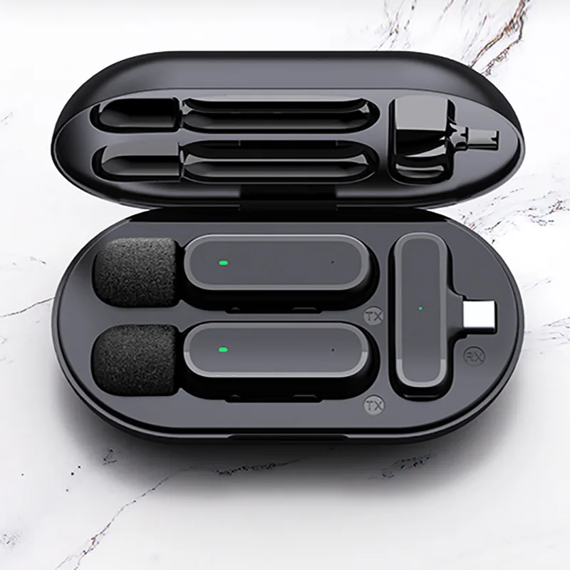 

Wireless collar clip microphone charging bin 2.4G noise reduction monitoring wireless collar clip wheat