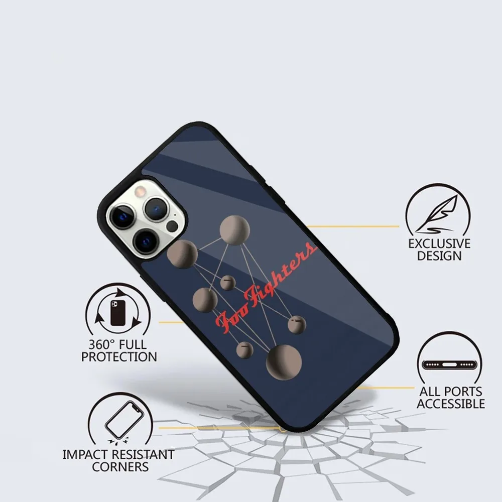 Чехол для телефона F-Foo Band F-FightersS iPhone 16 15 14 13 12 11 Plus Pro Max Mini Magsafe с магнитной