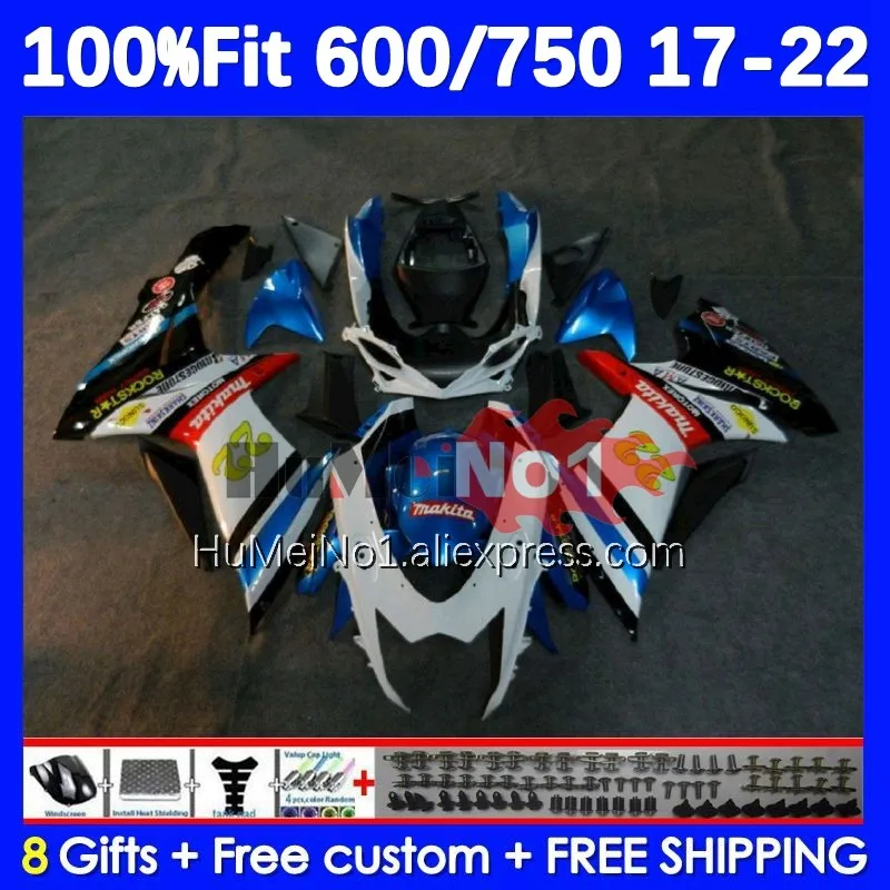 

Injection For SUZUKI GSXR 750 600 CC GSXR750 K11 199No.26 GSXR600 17 18 19 20 21 2017 2018 2019 2020 2021 Fairings blue metal