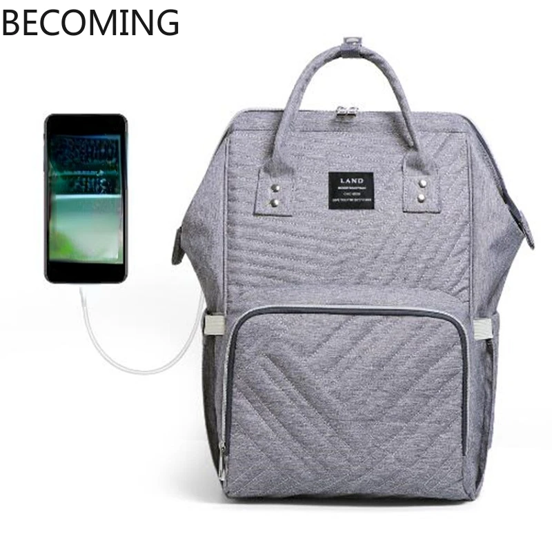 

Authentic LAND Large Diaper Bags Mummy Maternity Nappy Changing Bag Large Baby Travel Backpack Nursing Bag Drop Shipping