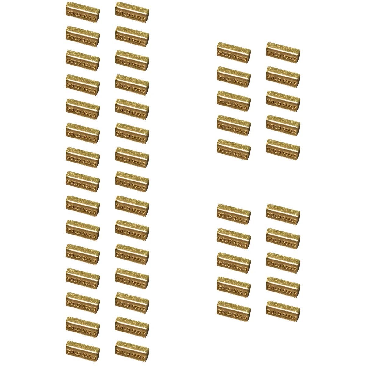 

50 шт., миниатюрные золотые миниатюрные кирпичи