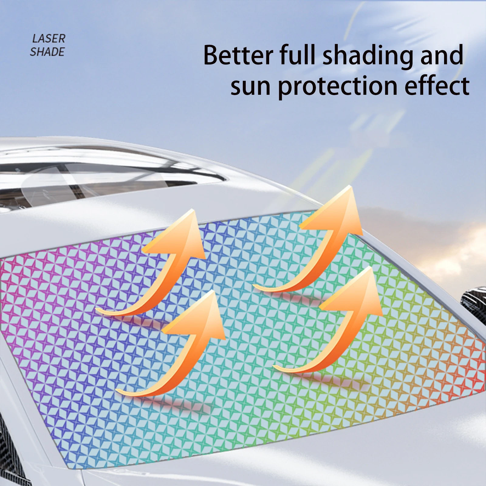 

Car Windshield Sunshade UV Visiere Protection Curtain Sunshades Film Retractable Thickened Shade Auto Curtain Sunshade Accessory