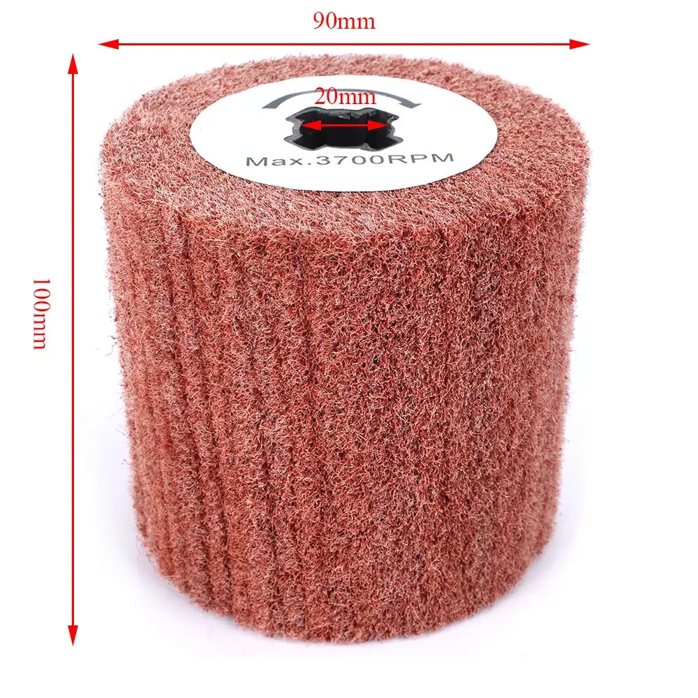 4PCS 4 Inch Non-Woven Abrasive Flap Wheel Wire Drawing Polishing Burnishing for Paint Rust and Removal Bare Metal Surface |