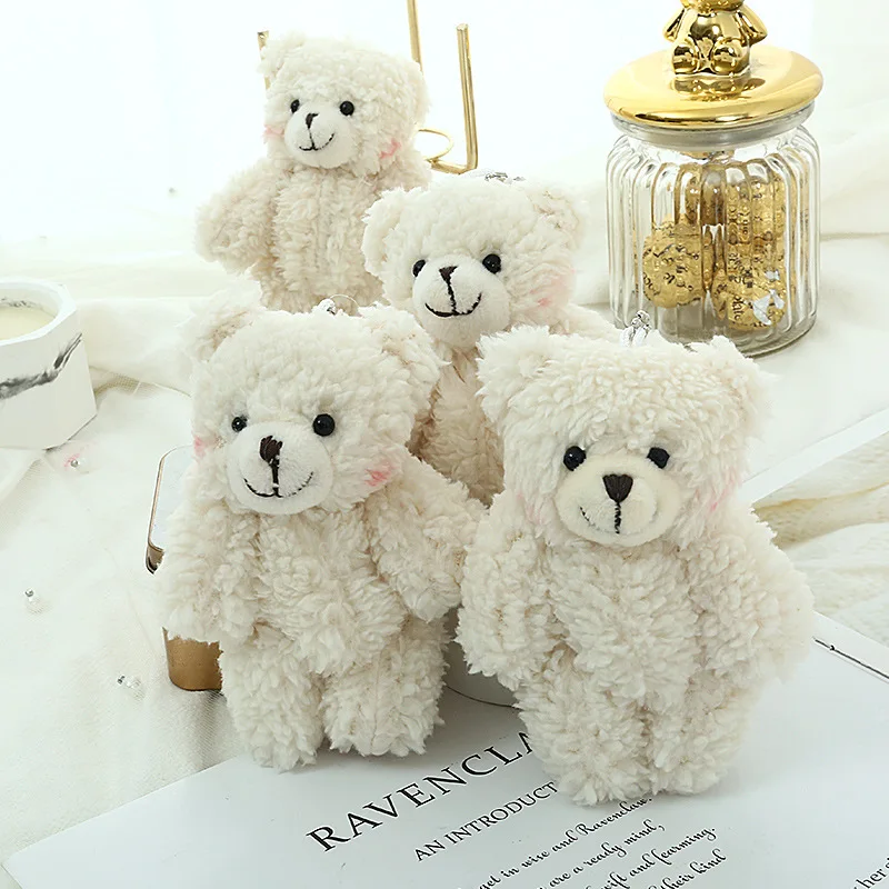 

Kawaii Teddy Bear Stuffed Plush Toys Baby Cute Dress Key pendant Pendant Dolls Gifts Birthday Wedding Party Decor