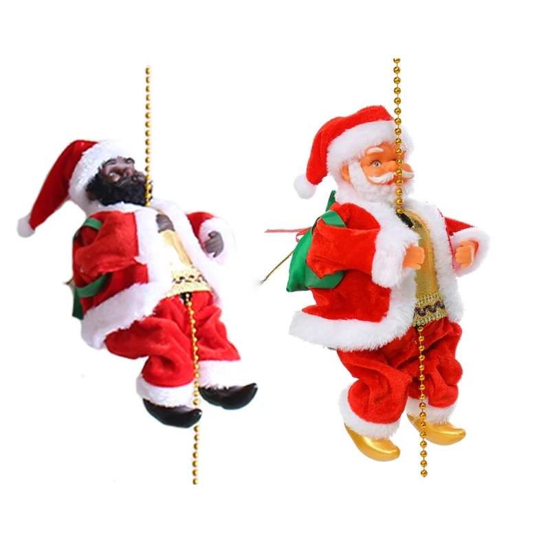

Electric Music Climbing Beads Santa Repeated Climb Cute Toy Gift Supplies for Children's Day Kids Boys Girls Present 11XA