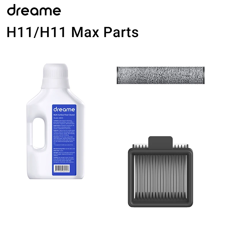 

100% Original Dreame H11 Max Wireless Wet Dry Smart Vacuum Cleaner accessories, efficient washable filter element, roller brush