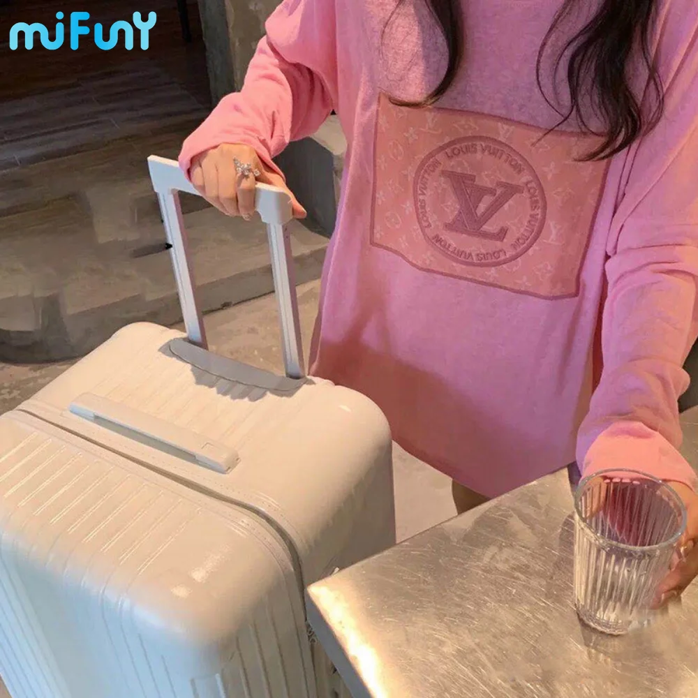 MIFUNY Carry on Luggage with Wheels Trolley Case 40'' Super Large Capacity Luggage Net Celebrity Frosted Suitcase Soft Luggage