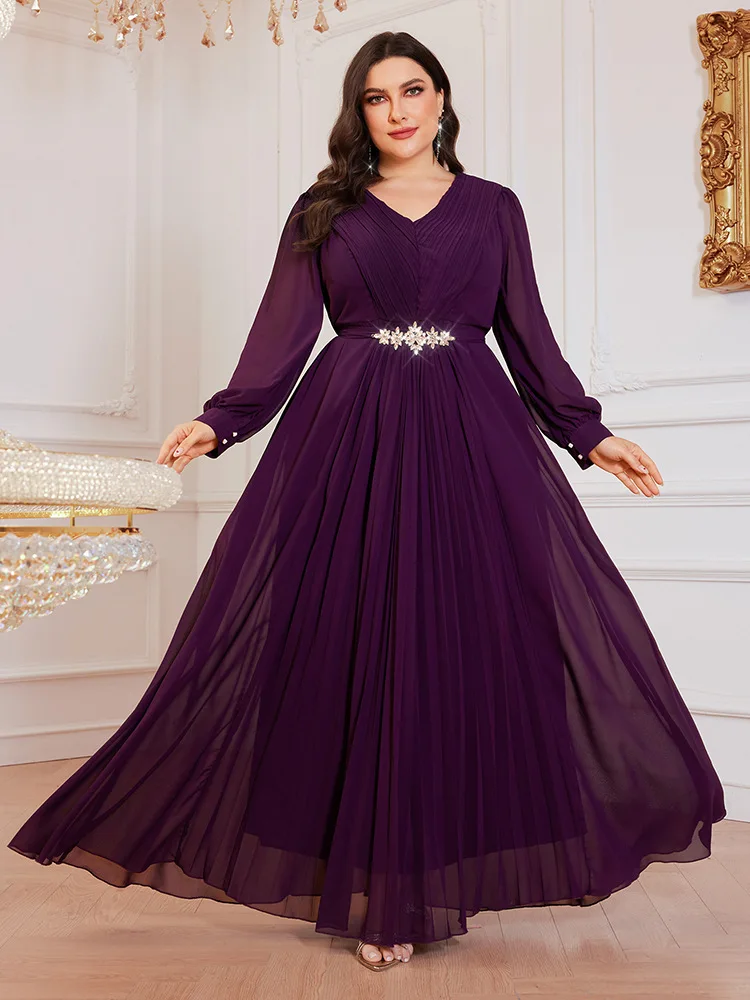 Шифоновый кафтан больших размеров женское мусульманское платье макси Дубай Абая