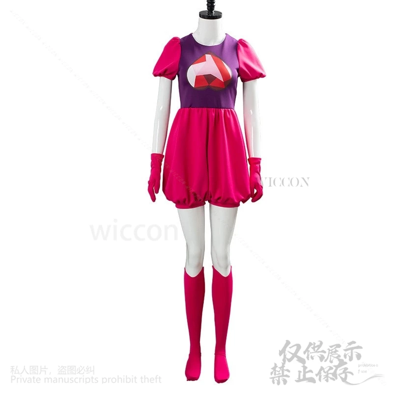 Spinel Gem аниме Steveen Universe косплей костюм красное платье комбинезон для женщин и