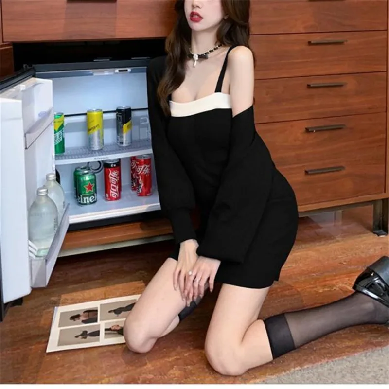 Модный вязаный Топ-шаль в Корейском стиле женская новая весенняя приталенная