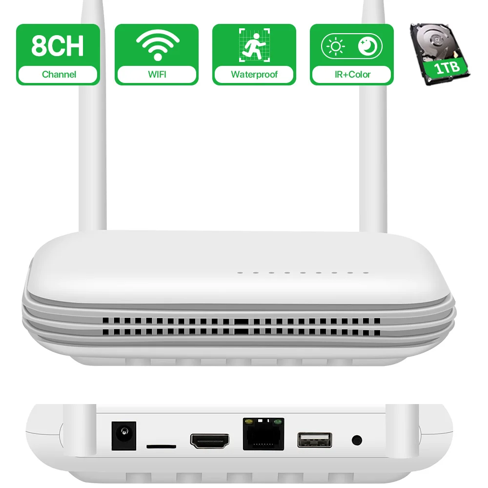 8-канальный Wi-fi Nvr 3mp 4-канальный Onvif Беспроводная Сеть Видеорегистратор H.265 С Ptz