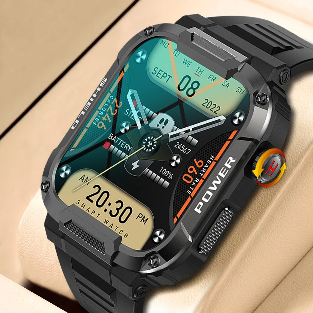 

Новинка 2023, уличные военные Смарт-часы 1,85, мужские смарт-часы с Bluetooth и вызовом для Xiaomi, Android, IOS, водонепроницаемые часы Ftiness Ip68
