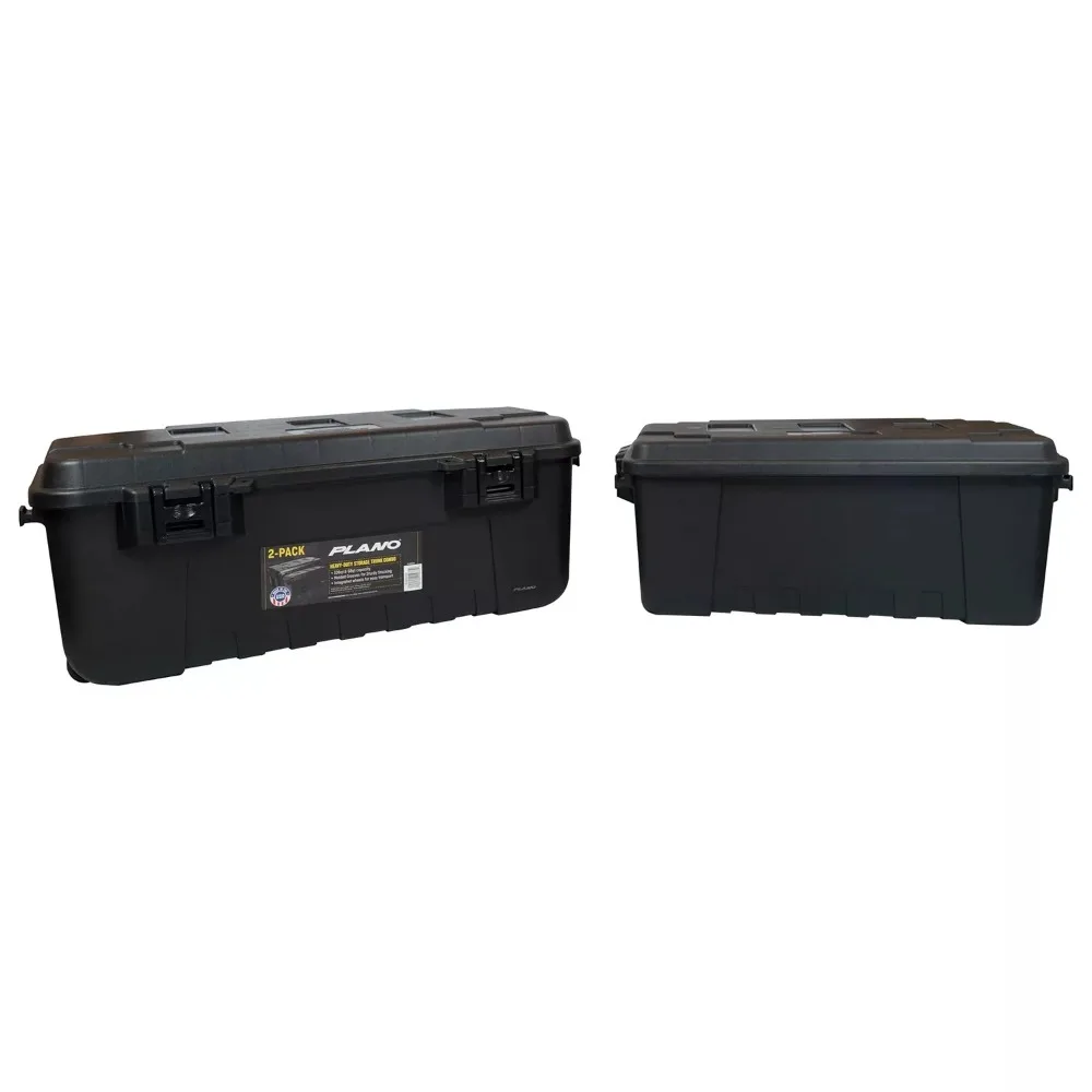 

Sportsman's Trunk Combo 2 pack, black, 108 quarts&68 quarts. Convenient storage box in warehouse with large capacity