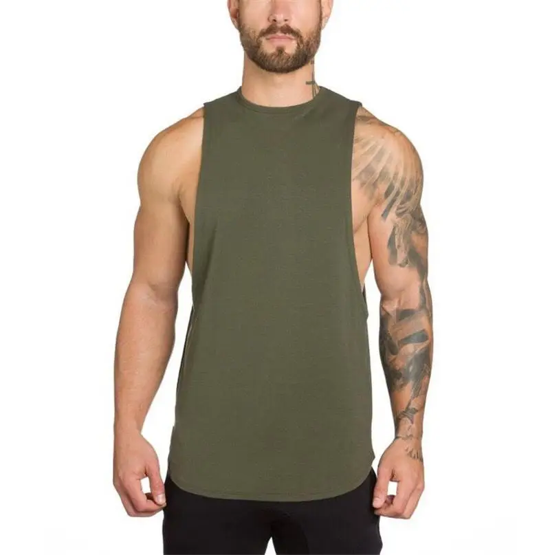 

Cotton Men's Underwear Sleeveless Tank Top Solid Color Muscle Tank Top Underwear O Neck Gymnastics T Shirt Men's Tank Top