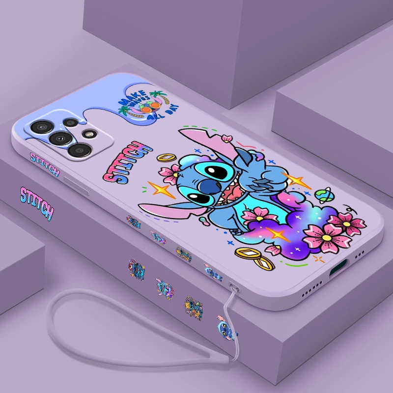Чехол для телефона с рисунком из аниме Disney Stitch Samsung A91 A81 A71 A51 A41 A31 A21S A11 A05 A04 A03S A02S A01