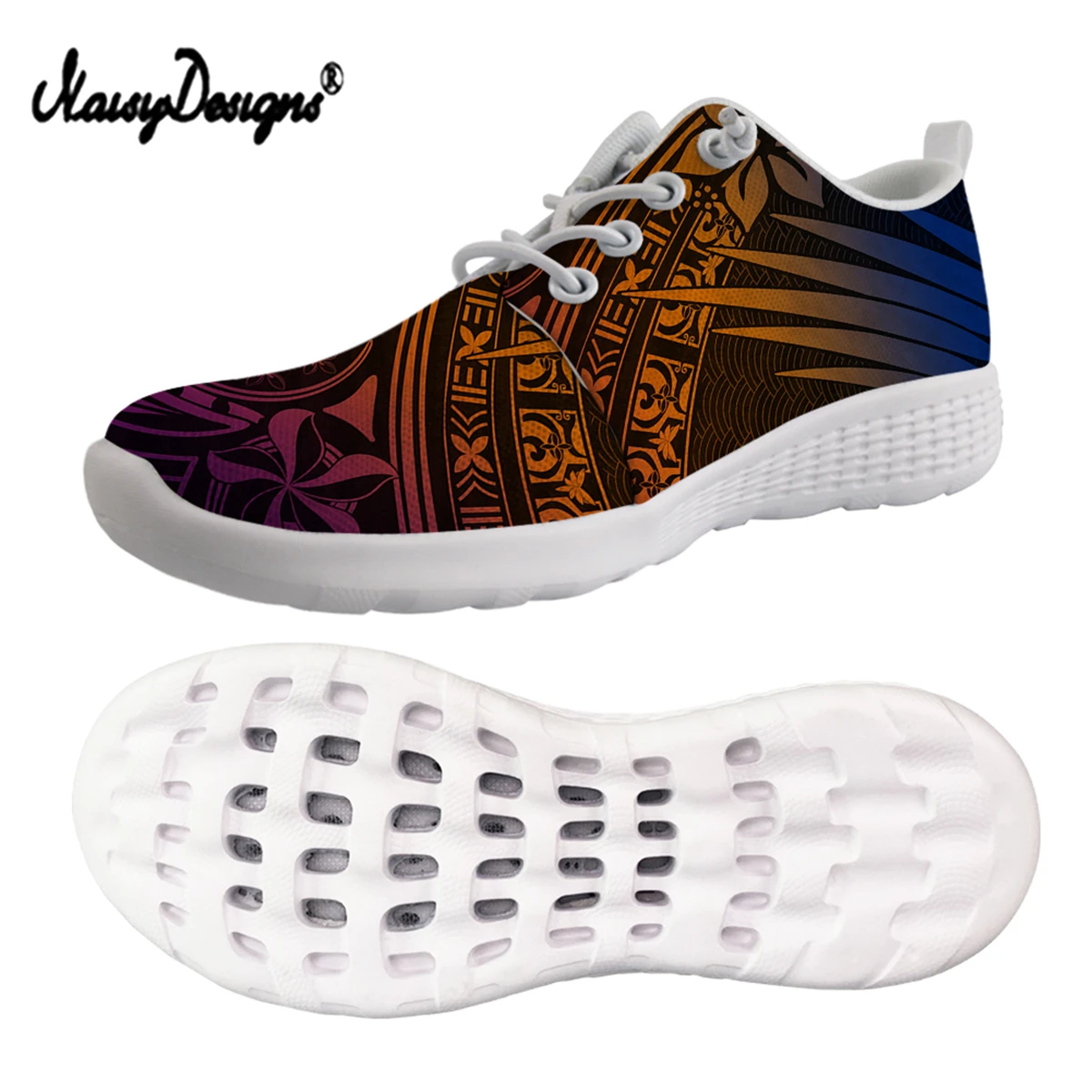 

Noisydesigns Water Shoes Gradient Polyneisan Tribe Pattern Men Sneakers Barefoot Outdoor Beach Upstream Quick-Dry Aqua Shoes