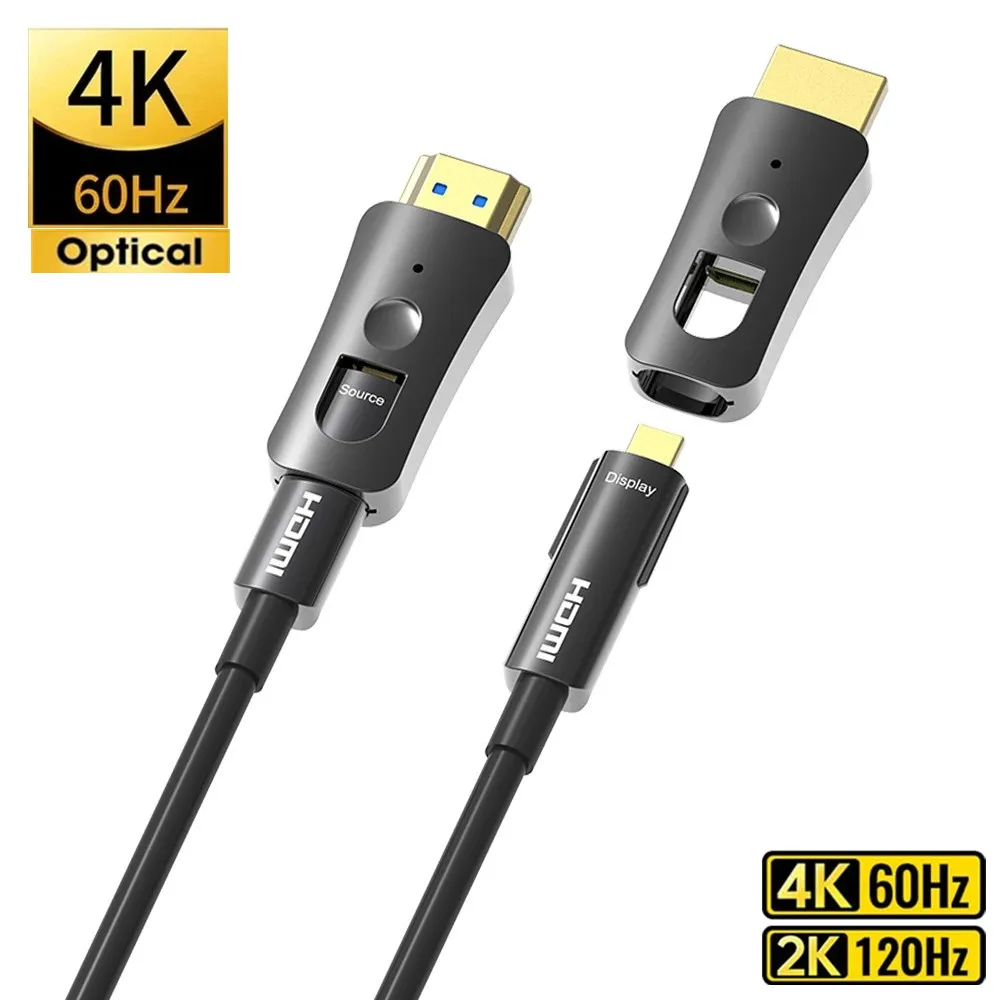 

4K HDMI-совместимый волоконно-оптический кабель HDMI 2,0 кабель 8K 60 Гц 4K 60 Гц 48 Гбит/с 2K 144 Гц HDR EARC 3D HDCP для компьютерной ТВ-приставки 10 м 20 м