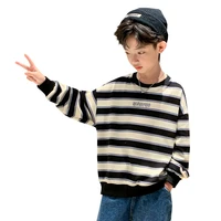 new fashion striped boys sweatshirts for kids korean clothes 5 14years spring autumn childrens long sleeve t shirts cotton tops