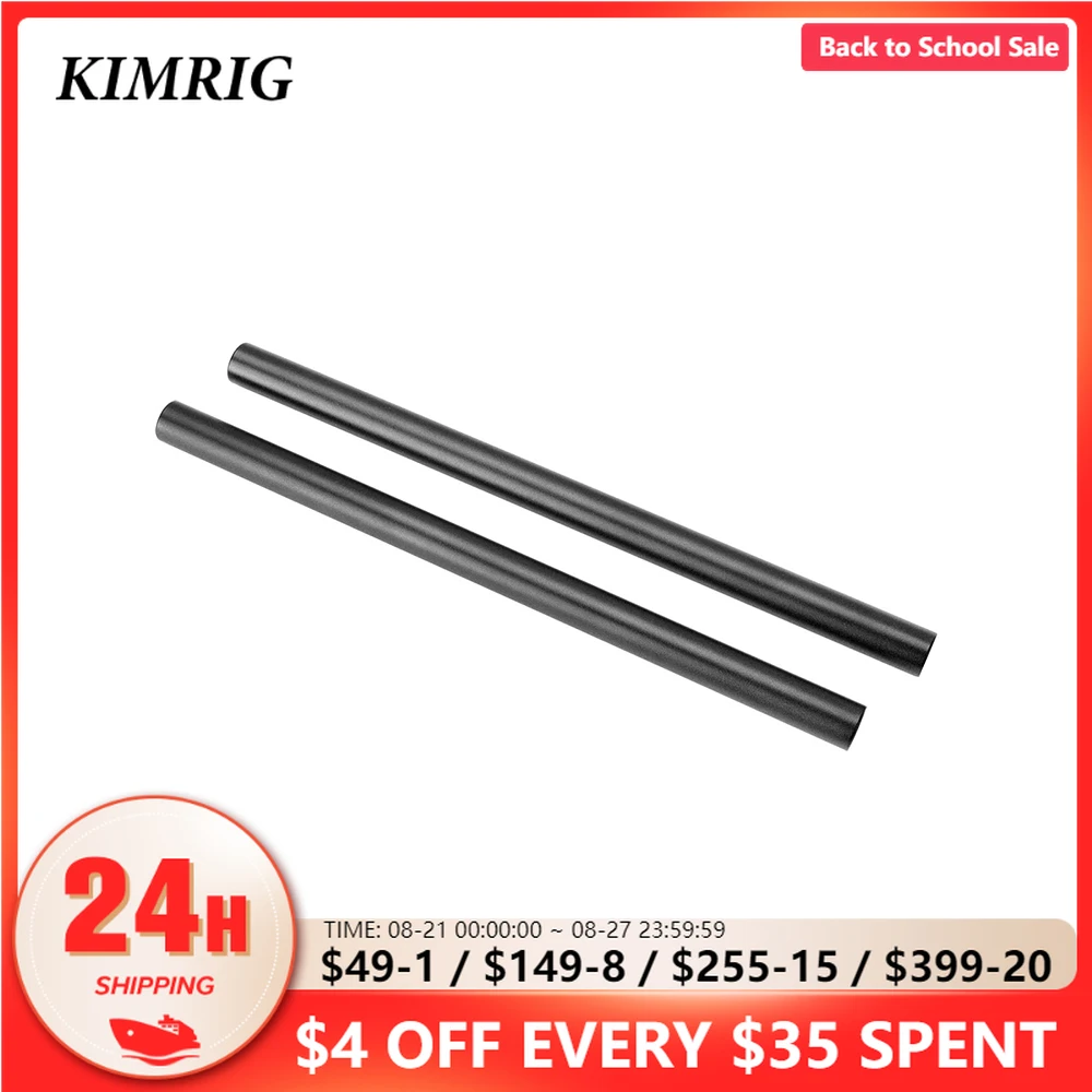 CAMVATE 2 шт. 15 мм 25 см 35 см M12 стержень алюминиевый анодированный для DSLR матовый ящик монитор непрерывного изменения фокусировки плечевое крепление Rig Photo Studio