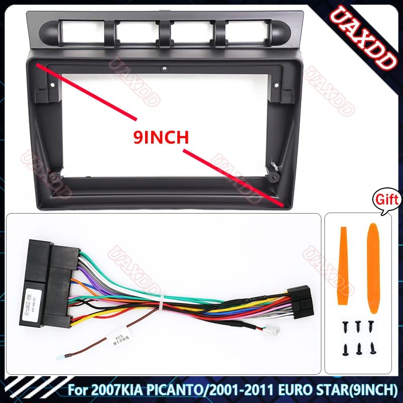 

Для 2007KIA PICANTO 2001-2011 EURO STAR 9INCH автомобильный радиоприемник Android стерео аудио экран мультимедийный видеоплеер кабели жгут рамка