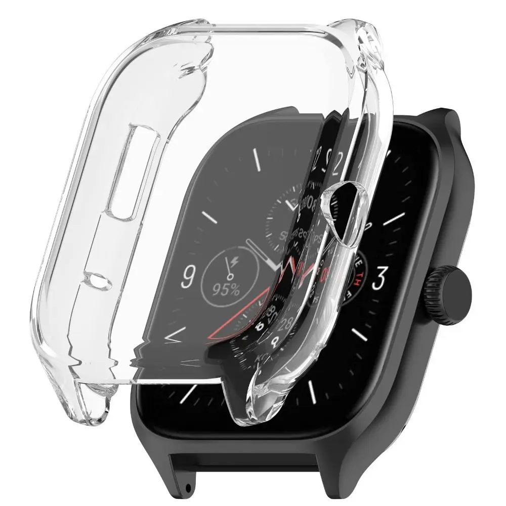 Glossy Soft TPU Case For Amazfit GTS4 GTS 4 3 Smart Watch Bumper Protector Electroplated Protective Frame 360 Full Cover