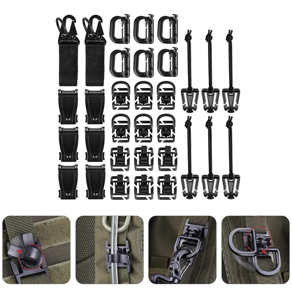 

32pcs Carabiner Clip Carabiners Hanger D Shape Buckle Keychain Hook for Hiking Camping Fishing