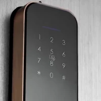 wifi app digital smart door lock support multilingual biometric fingerprint door handle electronic lock
