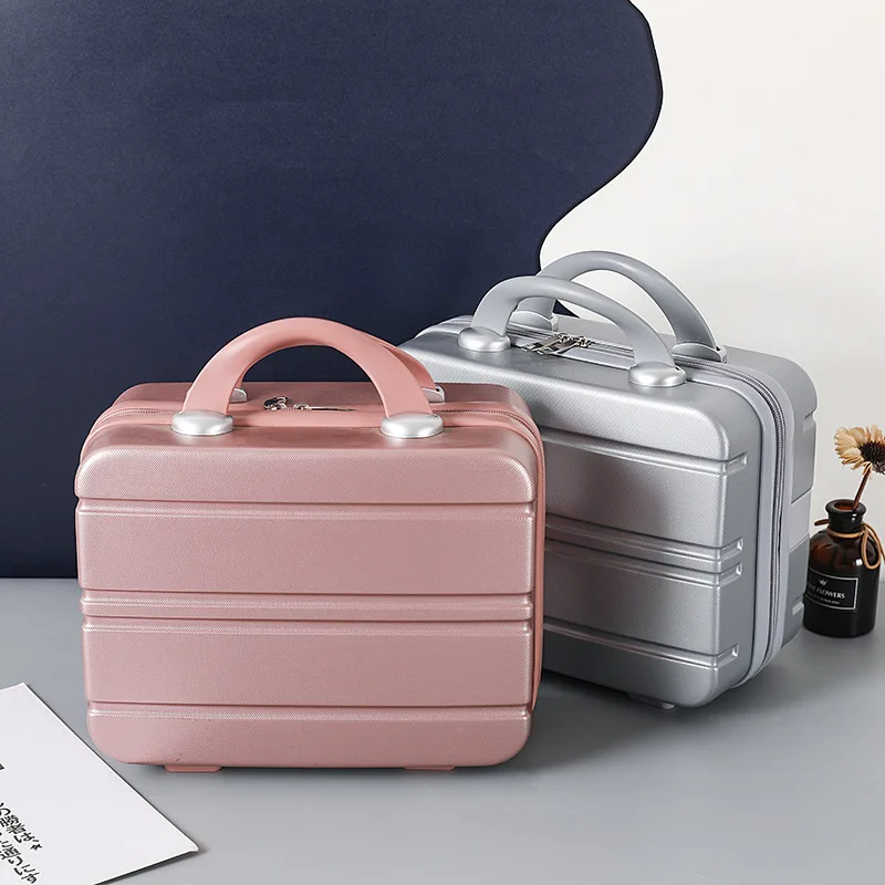 New Portableb Handheld Luggage Box for Women Suitcase Small 14 inch Makeup Case  Lightweight Mini Cute Travel Cosmetic Case