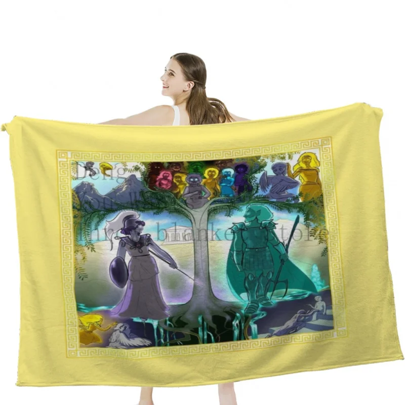 

Athena's Tapestry Throw Blankets Soft Velvet Blanket Travel Bedding Blanket