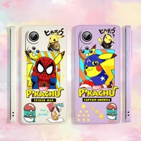 good looking pikachu imitates marvel for huawei honor x20 30 30s v30 pro 50 pro se lite 60 pro se play3 liquid rope phone case