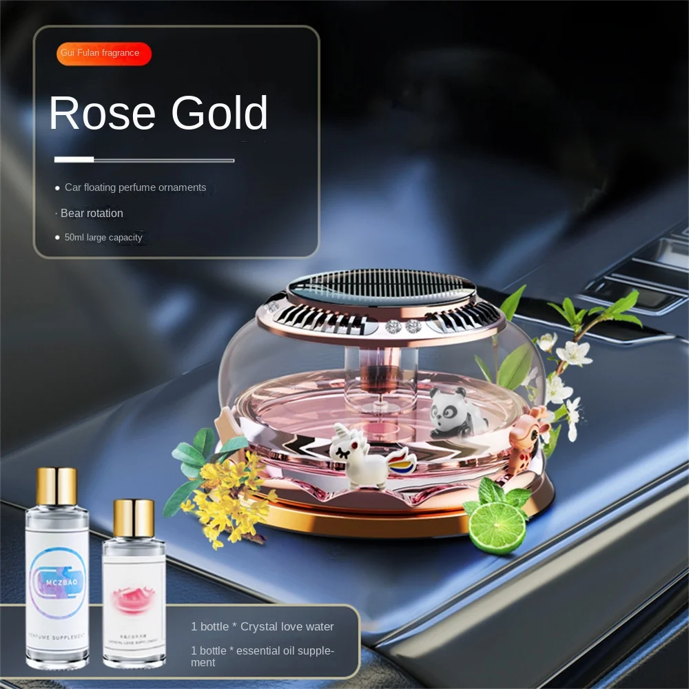 

Solar Floating Rotating Odor Diffuser Stylish Creative Car Fragrance Instrument Universal Lovable Car Interior Ornaments Gentle