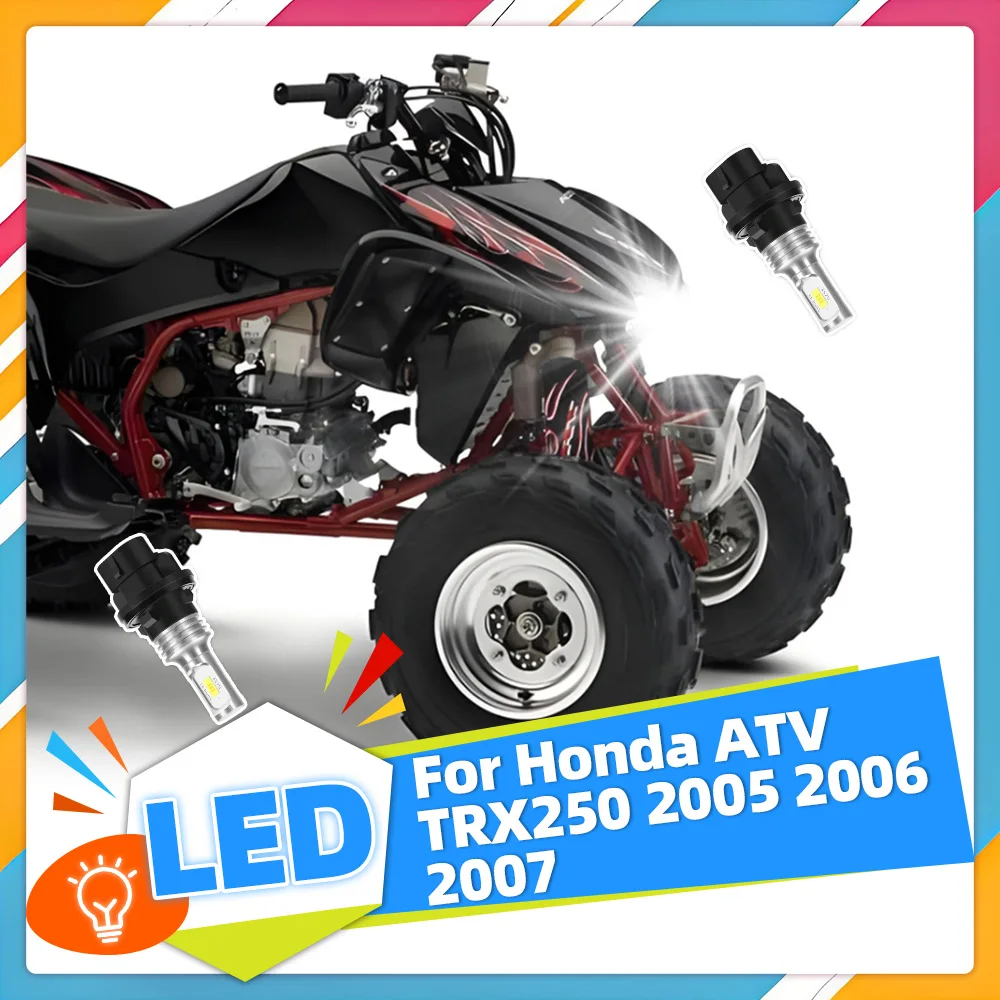 Фото Для Honda ATV TRX250 2005 2006 2007 светодиодная лампа для фар 18000LM супер яркость света 34901 HP5 601 №1