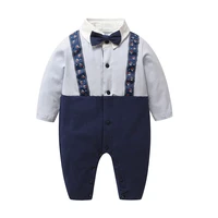 baby boys romper gentleman clothes for newborn cotton baby boy overalls infant costume for babies with tie 0 2y