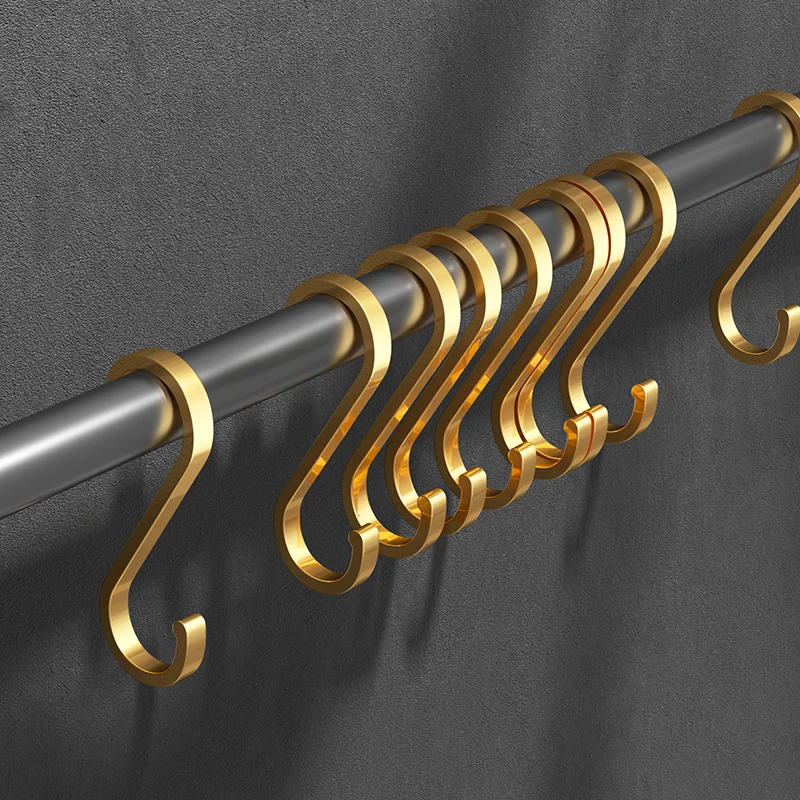 

1/5/10 Pcs Aluminium Alloy Practical S Shape Hooks Kitchen Railing Hanger Hook Clasp Holder Hooks For Hanging Clothes Handbag
