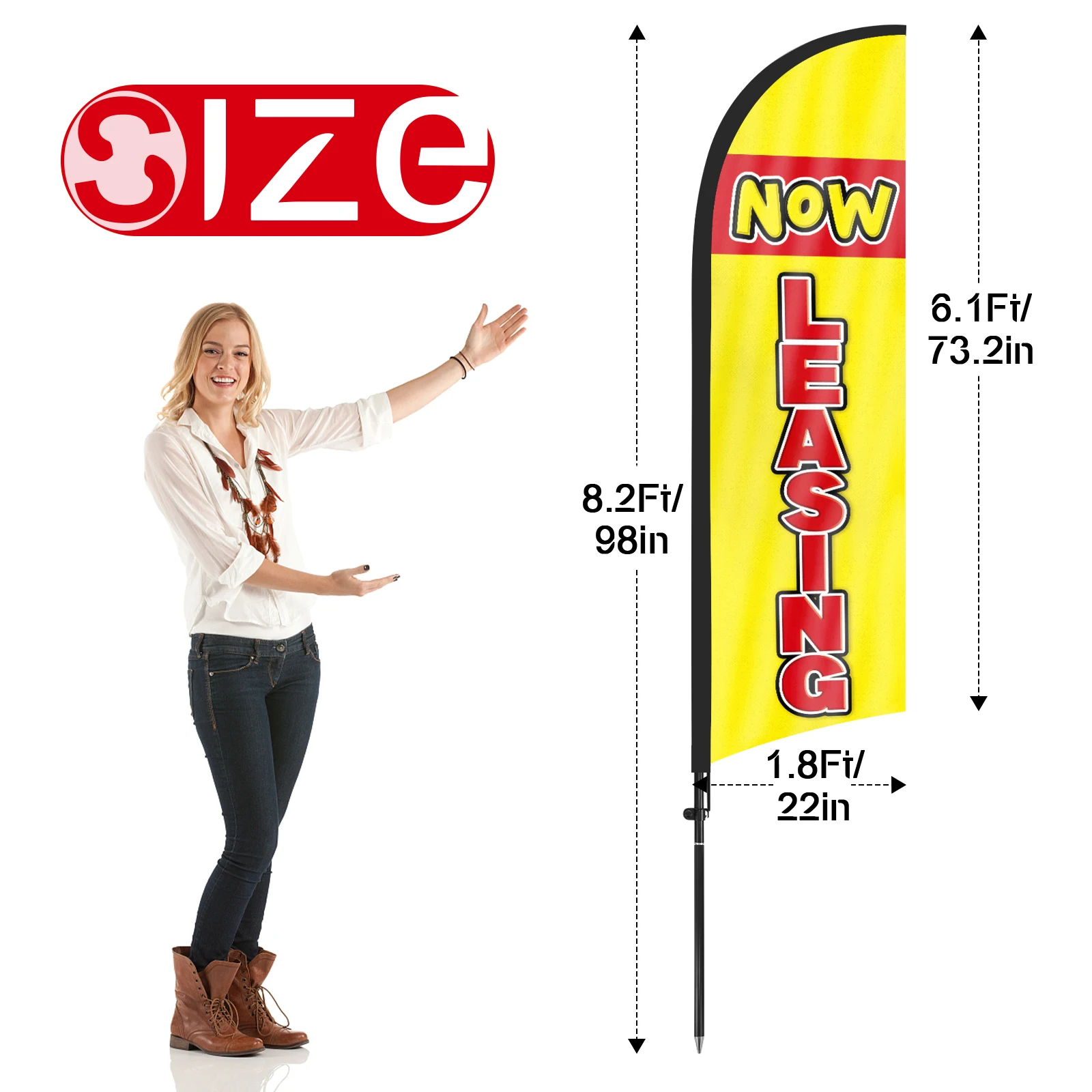 FSFLAG 1 шт. 280 см флаг с перьями и флагштоком рекламное уличное украшение для баннера
