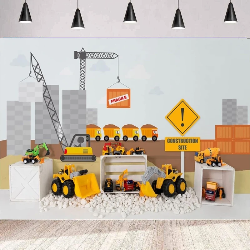 Детский игрушечный автомобиль фон для фотосъемки инженерной машины