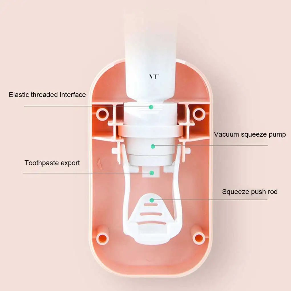 

Автоматический детский дозатор зубной пасты из АБС-пластика, мультяшный многоразовый съемный самоклеящийся дозатор для ванной и туалета