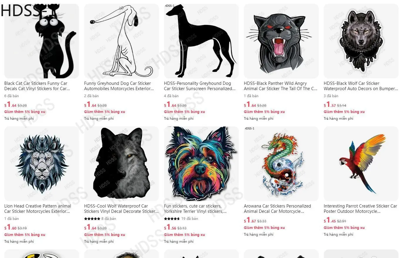 HDSS Тигр автомобильные наклейки смешные виниловые Животные на лобовое стекло