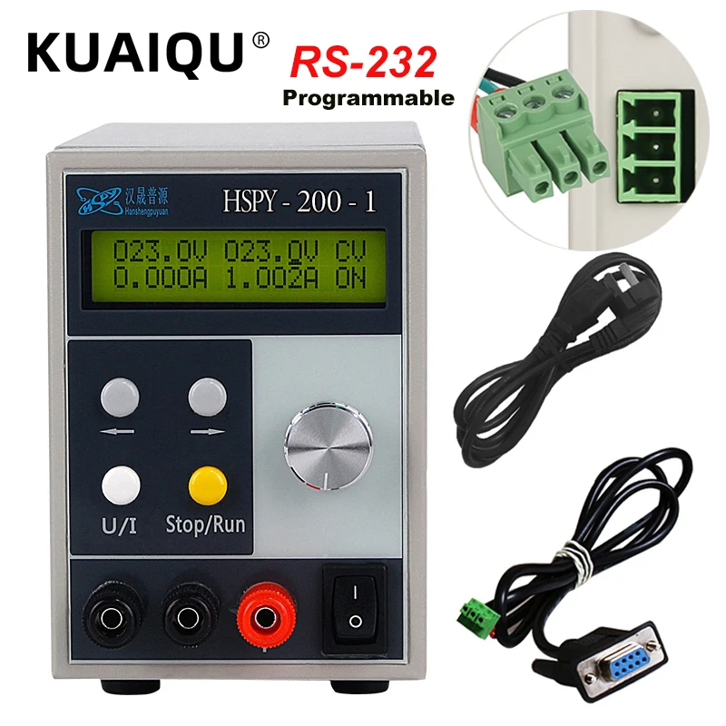 Программируемый лабораторный источник питания 200 в, 300 В, 400 В, 1 А, стандартное программное обеспечение интерфейса, регулируемое переключение, источник питания постоянного тока, цифровой источник питания