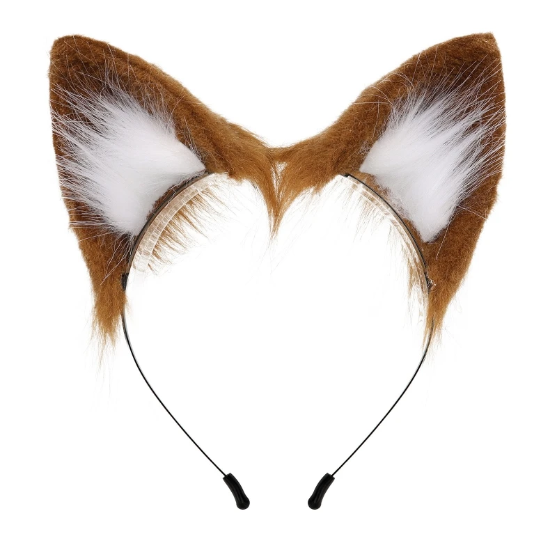 

Plush Cartoon Headband Cat Ears Shape Hair Hoop Rave Carnival Party Headpiece Hair Band Cosplay Costume Props Unisex DXAA