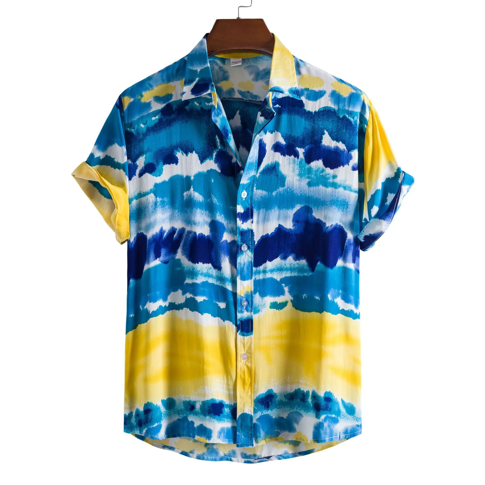 Men'S Shirt Floral 3d Printed Lapel Shirts Casual Short Sleeved Floral Blouse Oversized  Undies Streetwear Tops For Men Summer